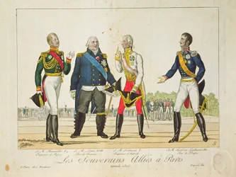 Los soberanos aliados en París en 1815